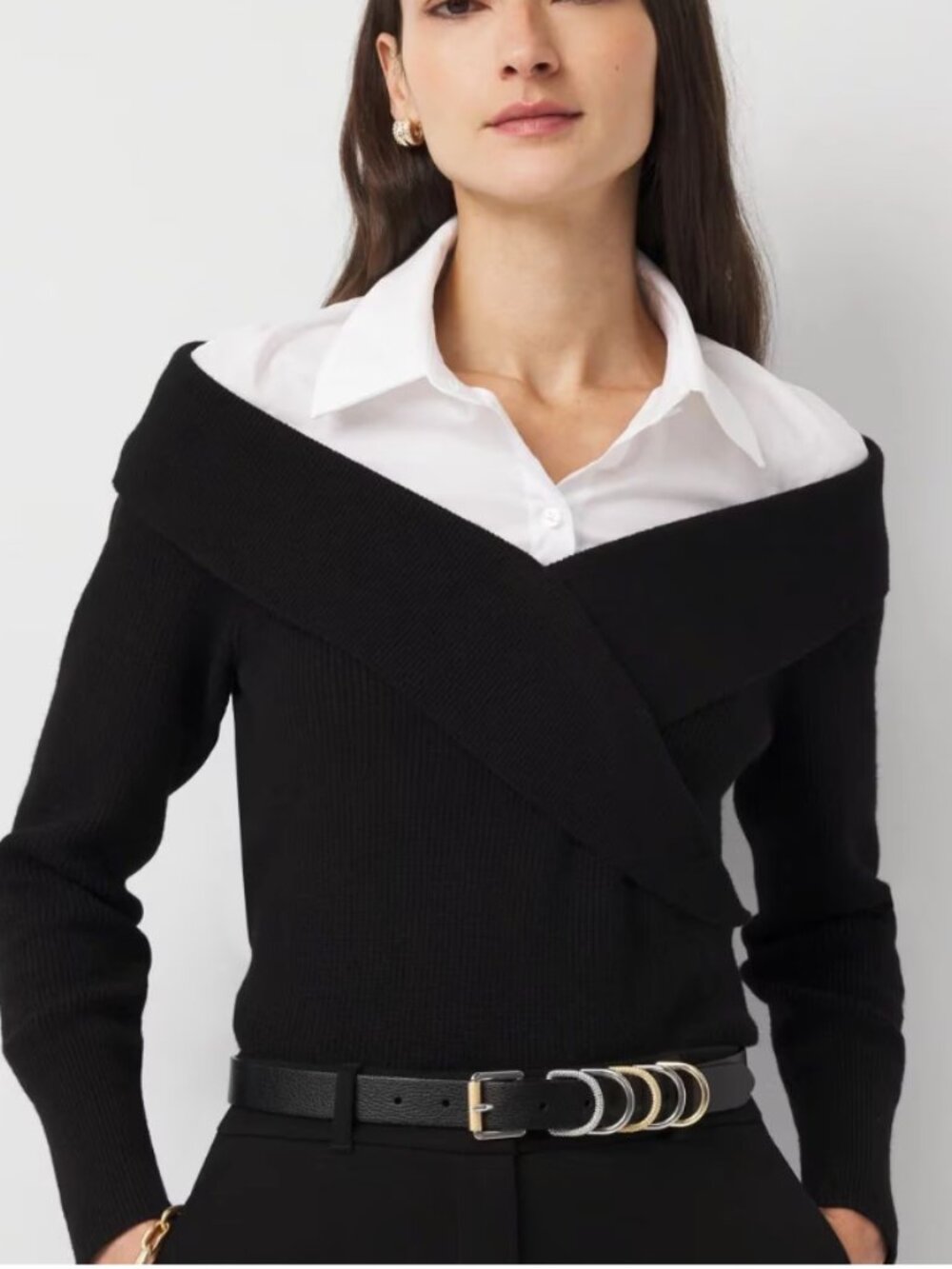 WHBM Convertible Surplice Sweater